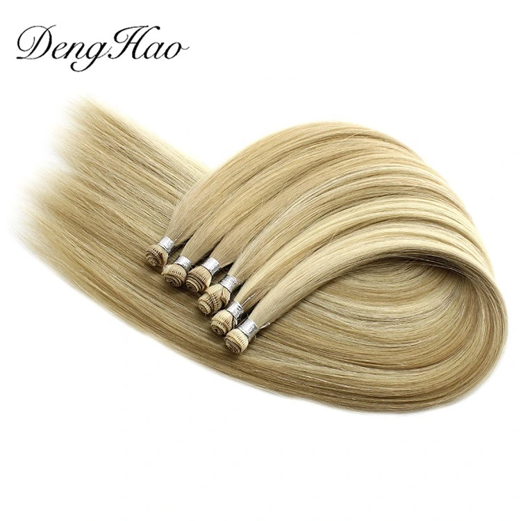 Hand Tied Weft Extension Human Hair Extension Softy