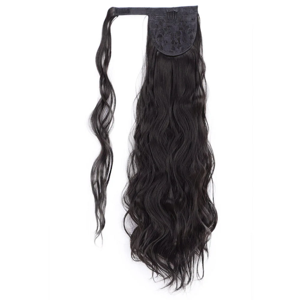 Synthetic Wrap Round Ponytail Hairpiece Long Natural Wave Extension