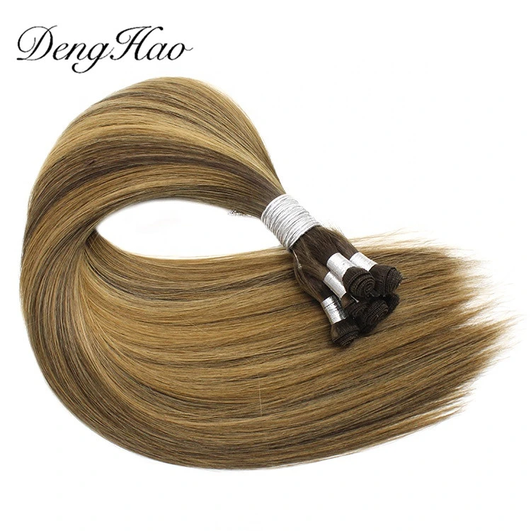 Hand Tied Weft Extension Human Hair Extension Softy