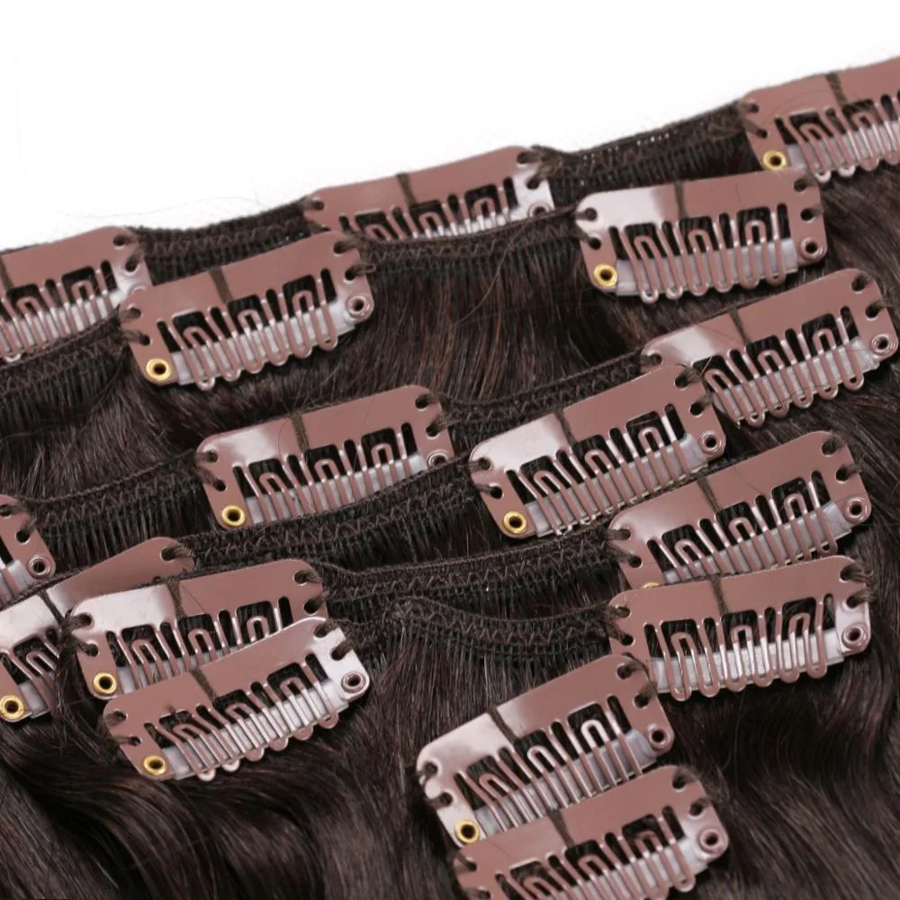 Thick Full Head 10PCS Sets Brazilian Straight Hair Clips Hair Extensions