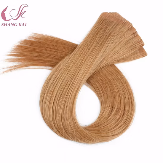 Extensiones de cabello de cinta rusa virgen cruda de calidad superior dibujadas dobles