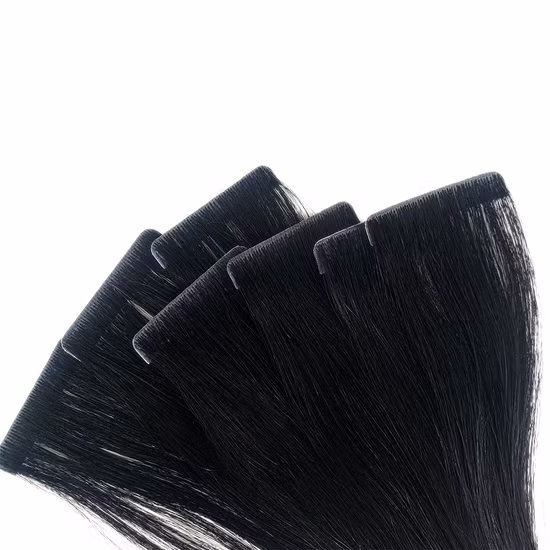 Extensiones de cabello de cinta virgen Remy ruso al por mayor Extensiones de cabello humano dibujadas dobles
